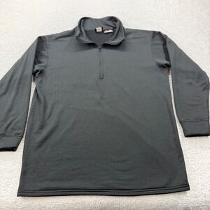 Kenyon Polartec Mens XLarge Charcoal Gray Quarter Zip Fleece Pullover Made USA